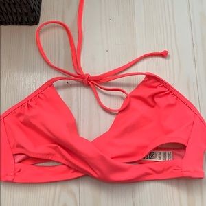 VS Pink undercut triangle bikini top